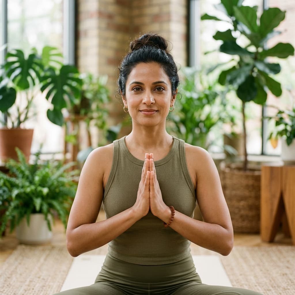 UNIQ Yoga instructor in a calm natural setting